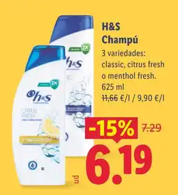 Lidl H&S Champú oferta