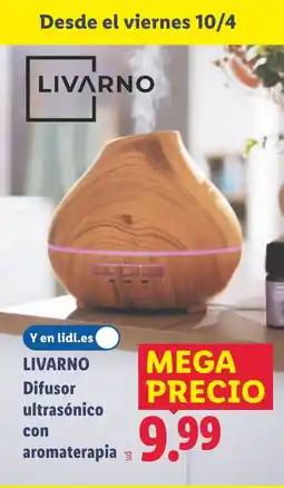 Lidl LIVARNO Difusor ultrasónico con aromaterapia oferta