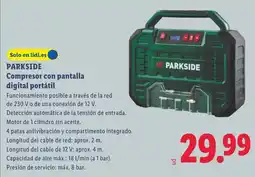 Lidl PARKSIDE Compresor con pantalla digital portátil oferta