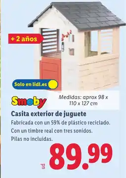 Lidl SMOBY Casita exterior de juguete oferta
