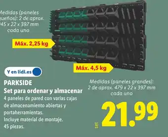 Lidl PARKSIDE Set para ordenar y almacenar oferta