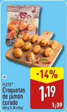 ALDI Flete - croquetas de jamón curado oferta
