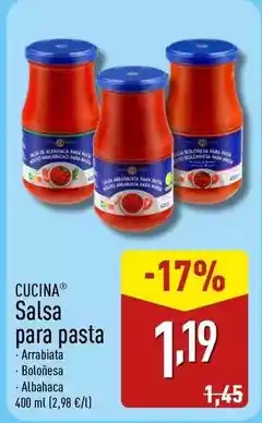 ALDI La cuina - salsa para pasta oferta