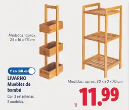 Lidl LIVARNO Muebles de bambú oferta