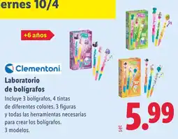 Lidl CLEMENTONI Laboratorio de bolígrafos oferta
