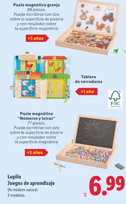 Lidl LUPILU Juegos de aprendizaje oferta