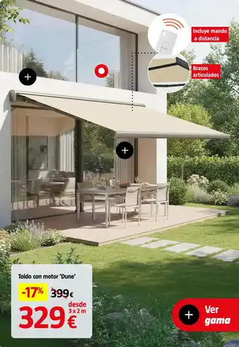 Toldo con motor 'Dune'