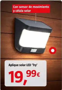 Bauhaus Aplique solar LED 'Try' oferta