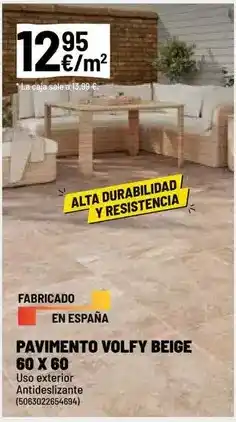 Brico Depôt Pavimento volfy beige 60 x 60 oferta