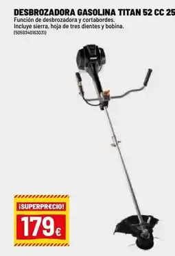 Brico Depôt Titan - desbrozadora gasolina 52 cc oferta