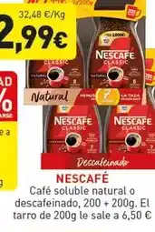 Hiperber Nescafé - café soluble natural o descafeinado oferta