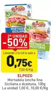 Hiperber Elpozo - mortadela loncha fina siciliana o aceituna oferta