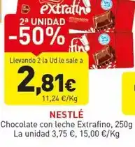 Hiperber Nestlé - chocolate con leche extrafino oferta