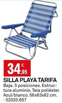 Bricoking Silla playa tarifa oferta