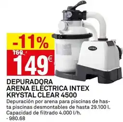 Bricoking Intex - depuradora arena electrica intero krystal clear 4500 oferta