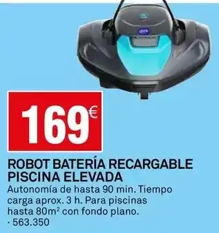 Robot batería recargable piscina elevada