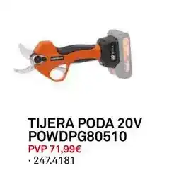 Bricoking Tijera poda 20v powdpg80510 oferta