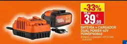 Bricoking Bateria + cargador dual power 40v powd190g oferta