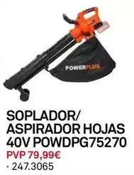 Bricoking Power plus - soplador/ aspirador hojas 40v powdpg75270 oferta