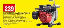 Bricoking Campeón - motobomba campeon 4t80cc oferta