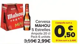 Carrefour Market Mahou - cervesa 5 estrelles oferta