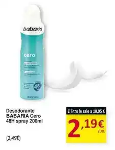 SPAR Babaria - desodorante oferta