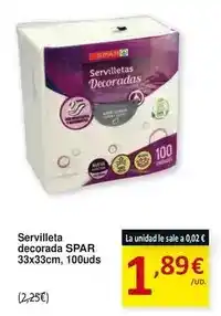 SPAR Spar - servilletas decorada oferta