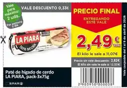SPAR La piara - pate de higado de cerdo oferta