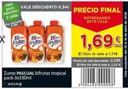 SPAR Pascual - zumo bifrutas tropical oferta