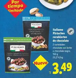Lidl Italiamo - pistachos recubiertos de chocolate oferta