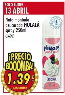 SPAR Solo - nata montada azucarada spray oferta
