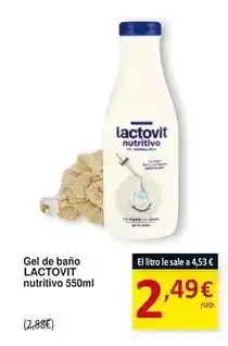 SPAR Lactovit - gel de bano nutritivo oferta