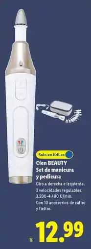Lidl Cien beauty - set de manguera y pedicura oferta
