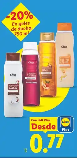 Lidl Cien - en geles de ducha oferta