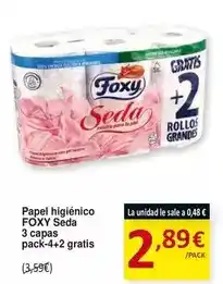 SPAR Foxy - papel higiénico seda 3 capas oferta