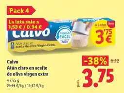 Lidl Claro - atun claro en aceite de oliva virgen extra oferta
