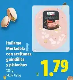 Lidl Italiamo - mortadela con aceitunas, guindillas y pistachos oferta