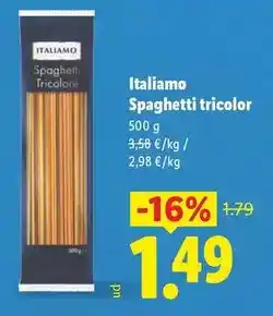 Lidl Italiamo - spaghetti tricolor oferta