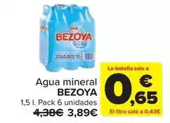 Carrefour Bezoya - agua mineral oferta