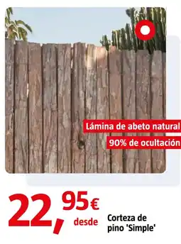 Bauhaus Corteza de pino 'Simple' oferta