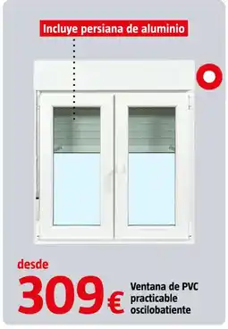 Bauhaus Ventana de PVC practicable oscilobatiente oferta
