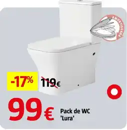 Bauhaus Pack de WC 'Lura' oferta