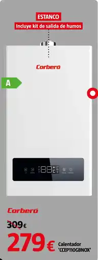 Bauhaus CORBERO Calentador 'CCEP110GBNOX' oferta