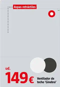 Bauhaus Ventilador de techo 'Ginebra' oferta