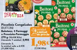 Gadis BUITONI Piccolinis Congelados Boloñesa, 3 Formaggi o Prosciuto-Formaggio oferta