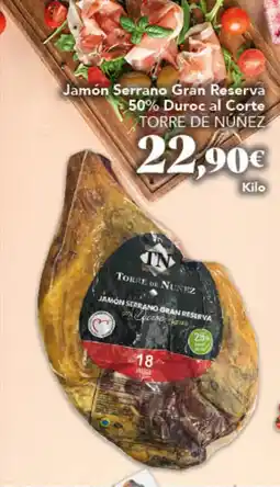 Gadis TORRE DE NUÑEZ Jamón Serrano Gran Reserva 50% Duroc al Corte oferta