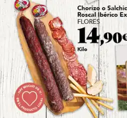 Gadis FLORES Chorizo o Salchichón Roscal Ibérico Extra oferta