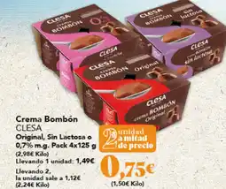 Gadis CLESA Crema Bombón Original, Sin Lactosa o oferta