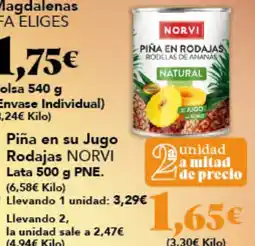 Gadis NORVI Piña en su Jugo Rodajas oferta