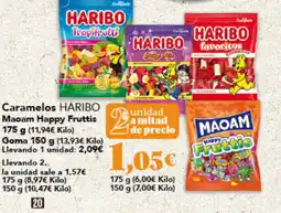 Gadis HARIBO Caramelos Maoam Happy Fruttis goma oferta